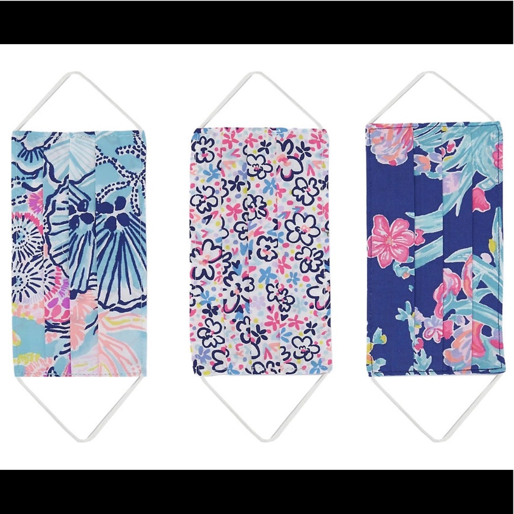 NWT Lilly Pulitzer 3-pack adult face mask